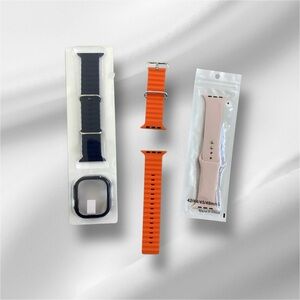 Smartwatch Replacement Bands Set - Navy Blue, Orange, Pink - NWOT.